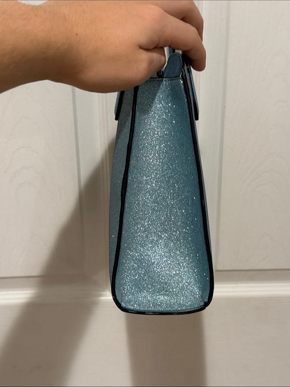 kate spade Glitter Top-Handle Satchel in Light Blue